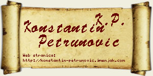 Konstantin Petrunović vizit kartica